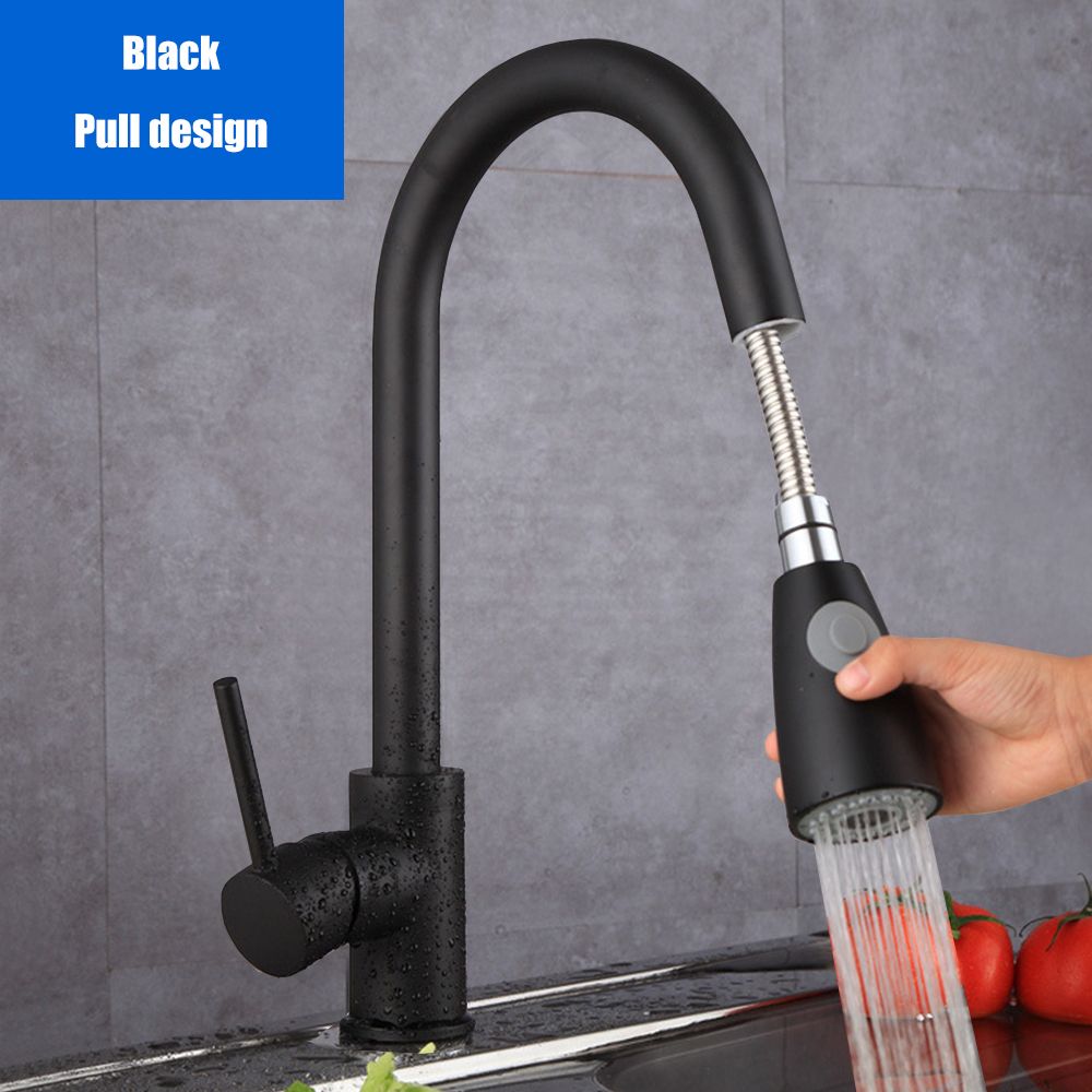 2 Modes BrFaucet Pullout Extra Long Stretch Tap 360 Degree