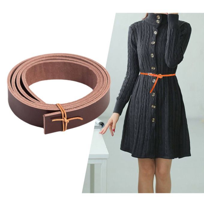 Leather Strip Pets Collars Keychains Leather Traction Ropes For Brown
