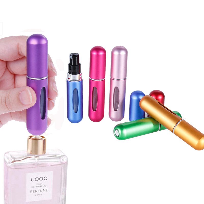 [2pcs]5ml Refillable Bottles Atomizer Spray Bottle Portable