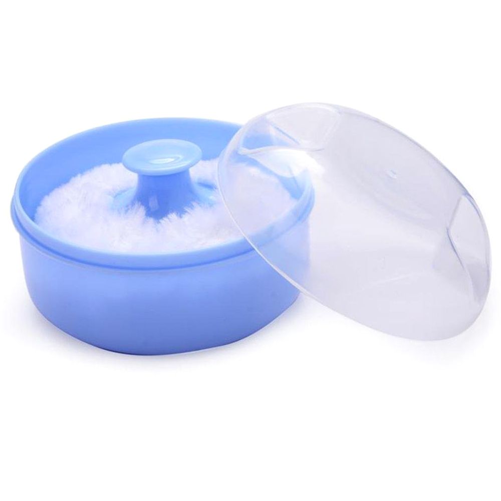 Baby Soft Face Body Cosmetic Powder Puff Sponge Box Case