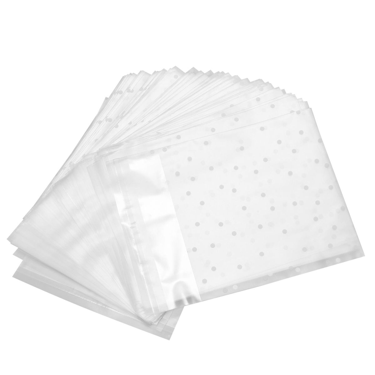 100pcs Frosted Cute Plastic Pack Candy Cookie Soap Packaging Bags Cupcake Self Adhesive Sample Gift Bag 10cm