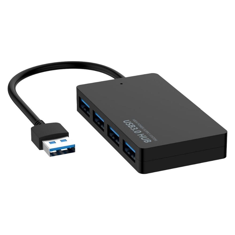 5Gbps High-Speed USB 3.0 Hub 4 Ports USB Splitter Adapter for PC Laptop Power Supply