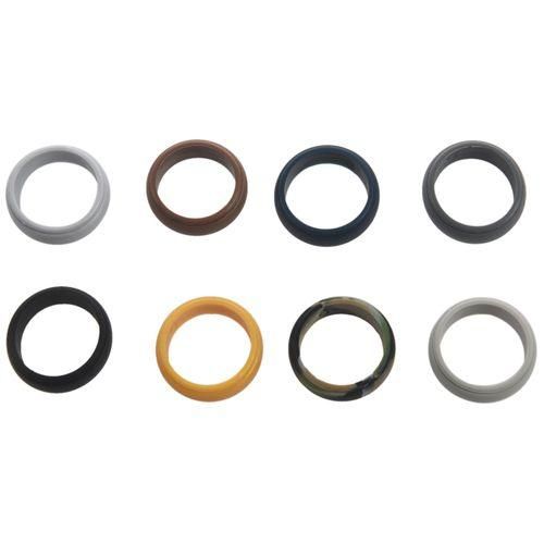 8Mm Popular Gold Silver Black Men Silicone Cool Rings Women