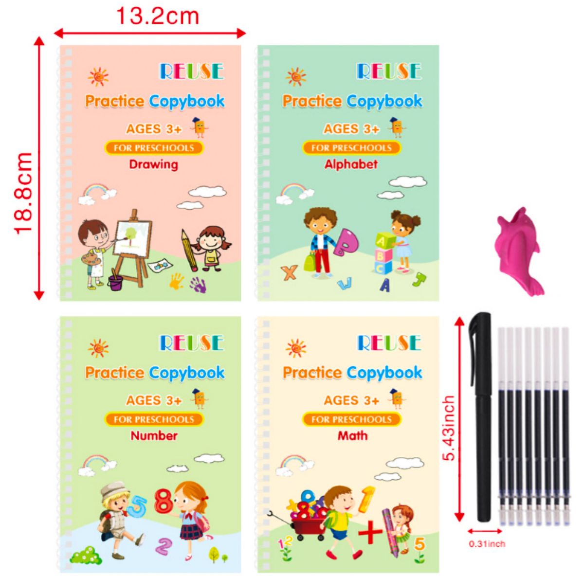 4in1 Sank Magic Practice Copybook Age 3+ For Preschools