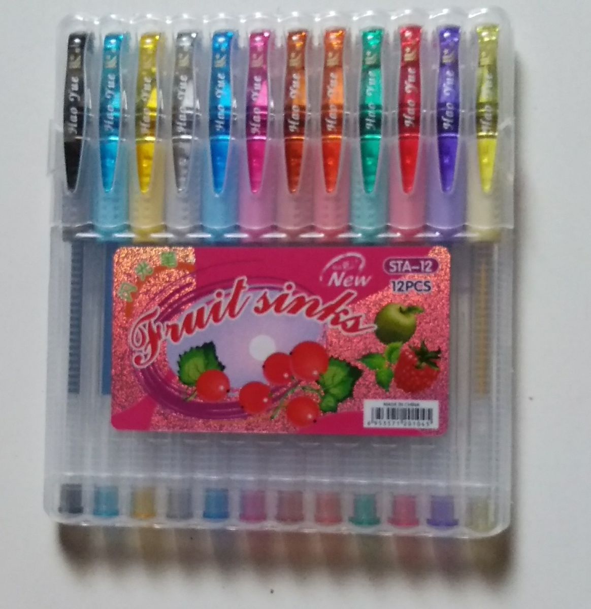 Glitter Gel Pens Assorted Colors - 12 Pcs