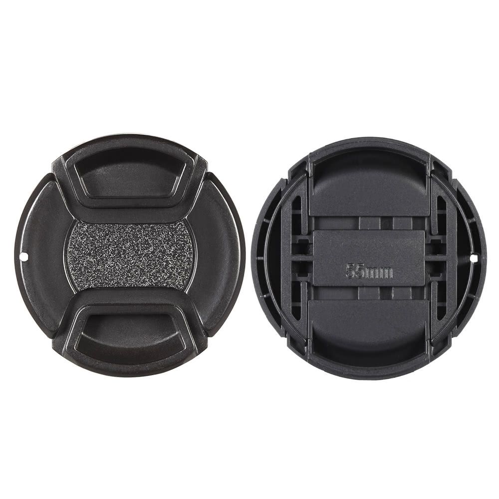55mm Center Pinch Snap-on Lens Cap Cover Keeper Holder For