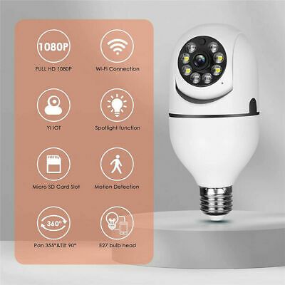 HD PTZ WIFI Camera Mini E27 Bulb Socket IP Camera