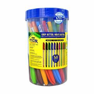 50 Piece  Vista Maxx Ballpoint Pens- Blue