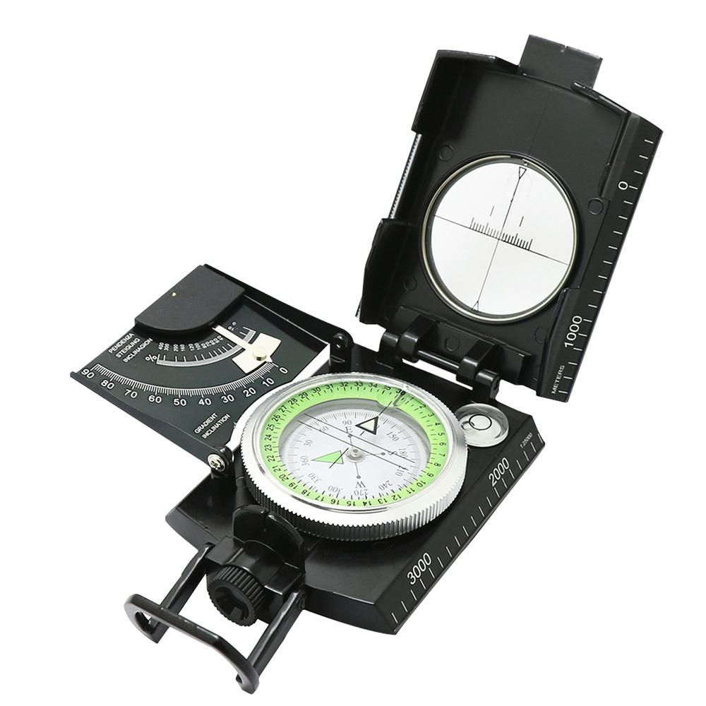 Multifunctional Compass Survival Orienteering Compass Sightings Navigation Compass Waterproof Gradiometer Inclinometer for Camping Hiking Adventure Tacticals Training