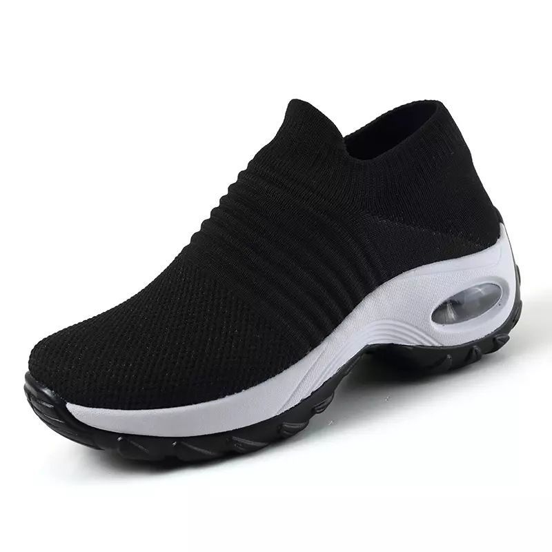 2022 Women's Casual Socks Running Sneakers -black And White