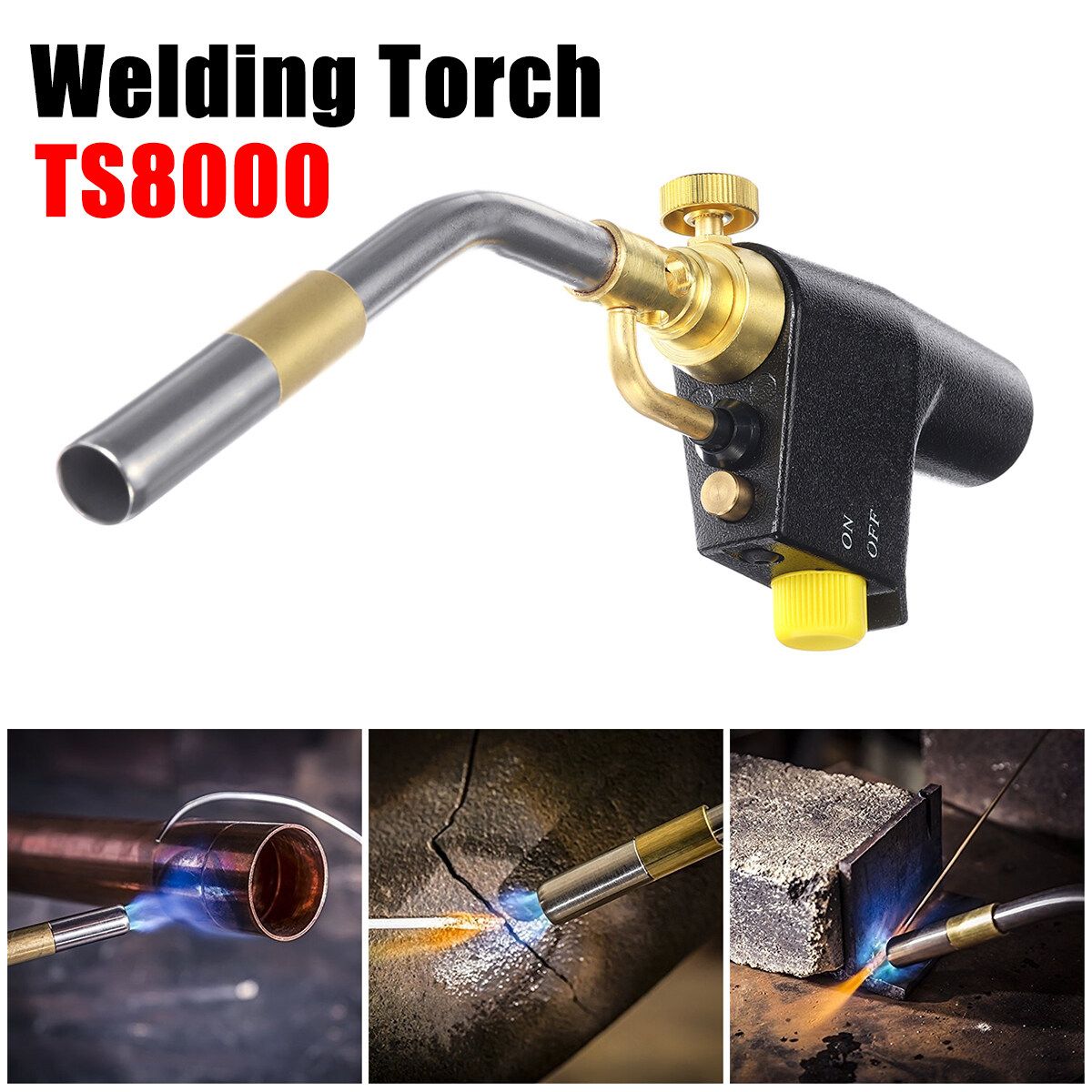 TS8000 Style High Temperature Brass Mapp Gas Torch Propane Welding Plumbing