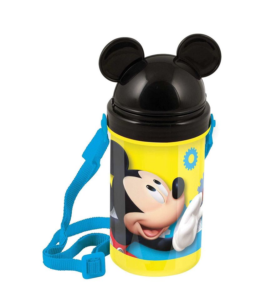 Mickey Mouse Yellow Childrens Flip Top Water Juice Bottle