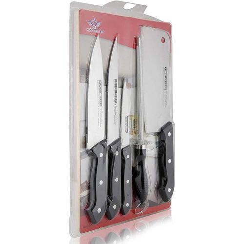 New Sets Of Kitchen Knives, Sharpener + Chopping Board
