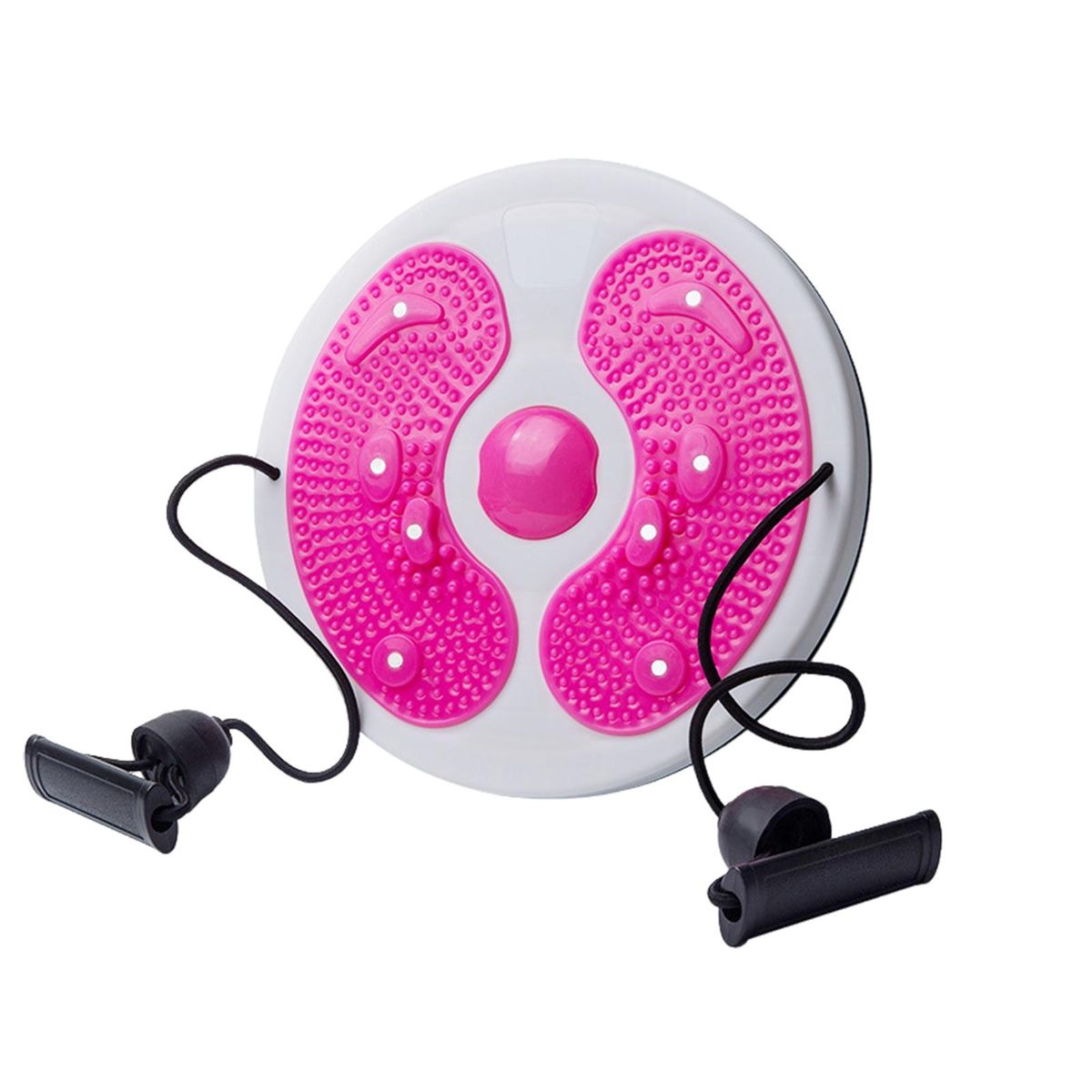 Waist Twist Board Twist Tone Balance Board with Foot for Weight Pink