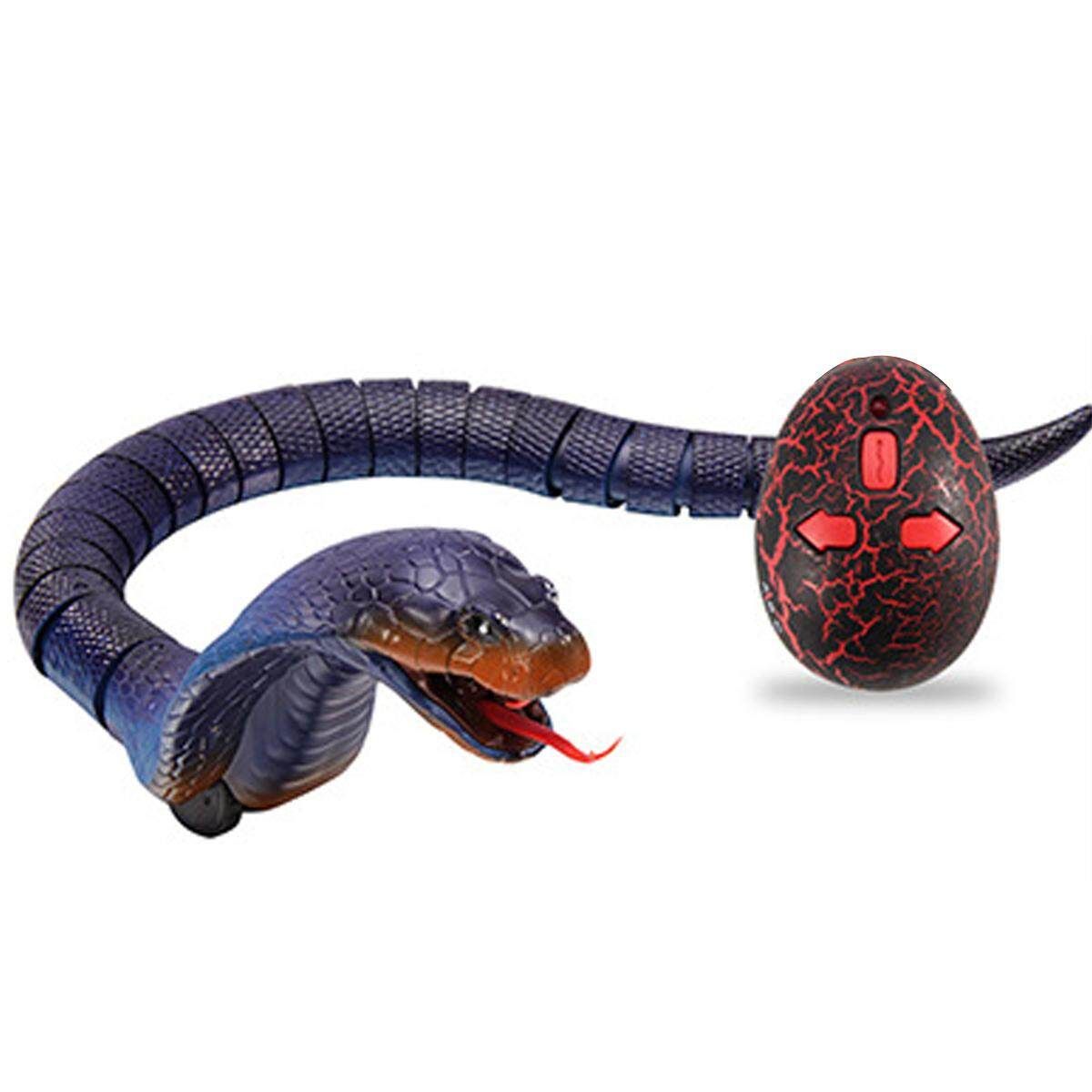 Infrared Remote Control RC Rattlesnake Snake Animal Trick Terrifying Toy Gift Blue Purple