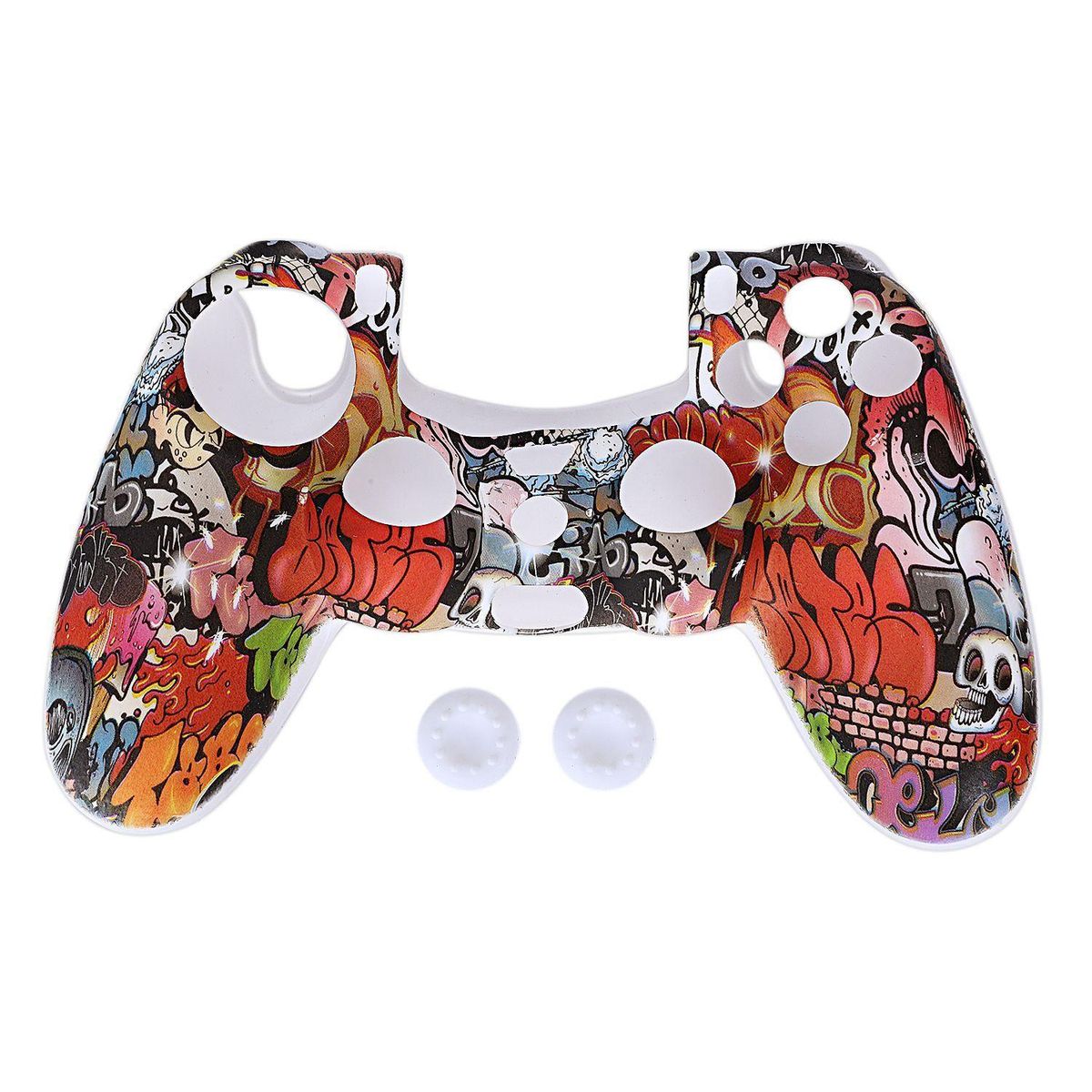 Silicone Cover + 2 Thumbsticks Grips For PS4 Pro Slim