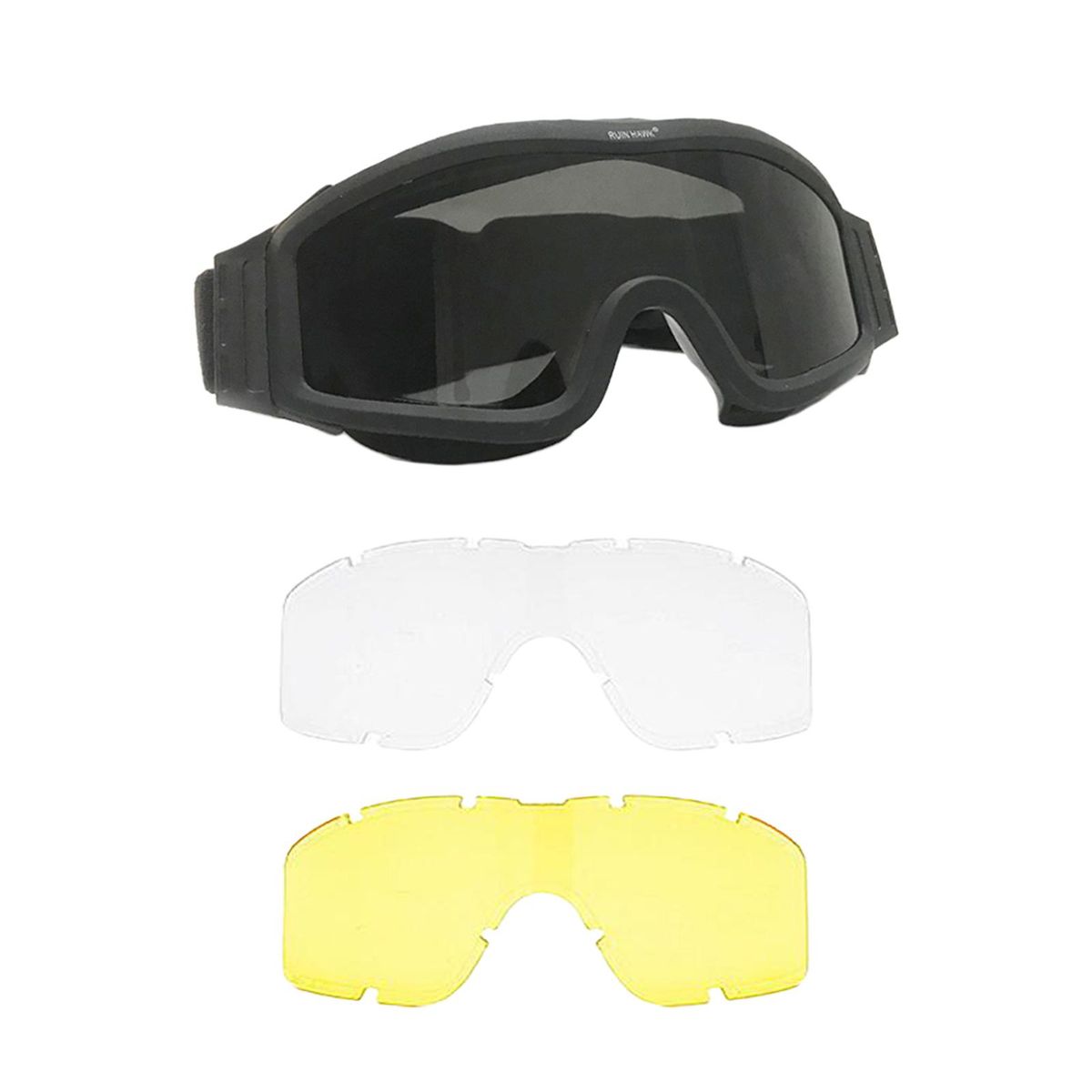 3 Lens Motorcycle Goggles Outdoor Windproof For Hiking