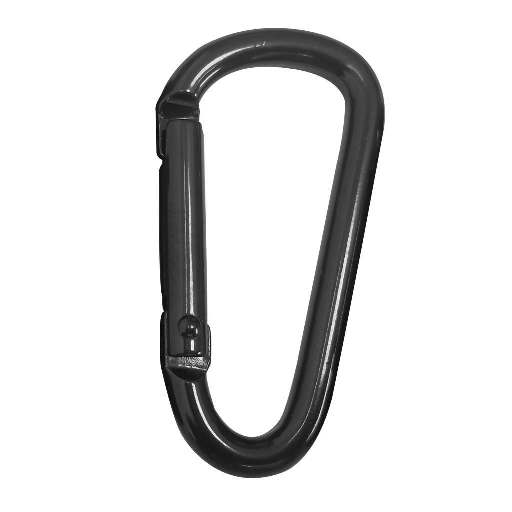 D Shape Carabiner Clip Clasp Spring Hook Keyring Buckle Carabina 1pcs