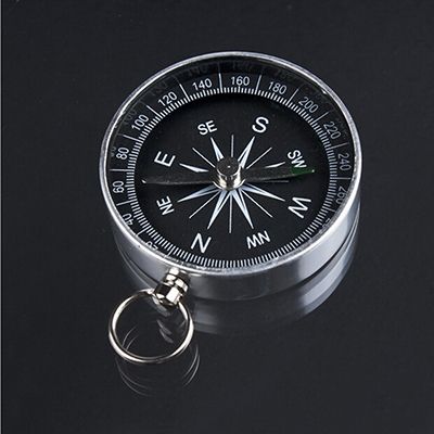Mini Compass Travel Hiking Camping Navigation With Key Ring