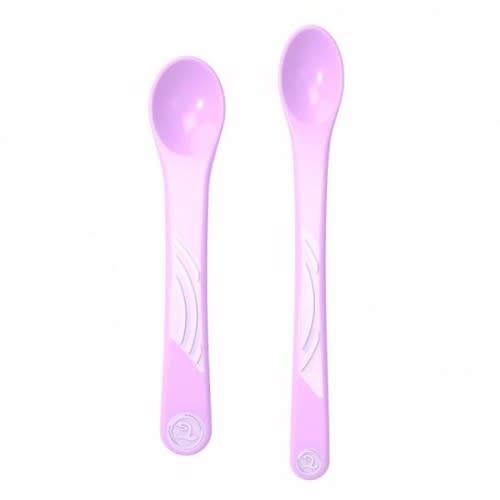 2x Feeding Spoon Set - 4+mth - Pastel Purple