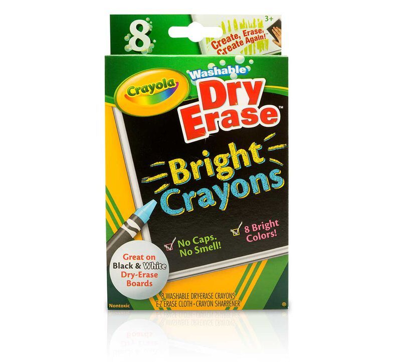 Dry-Erase Crayons (Bright Colours) - 8pcs