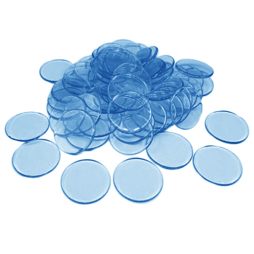100pcs Poker Chips Coins Casino Supply Family Games Accs Blue Blue