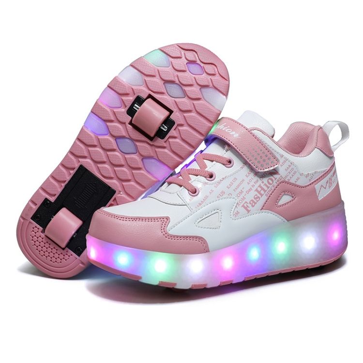 E68 Light Wheel Children Skating Shoes, Size: 30