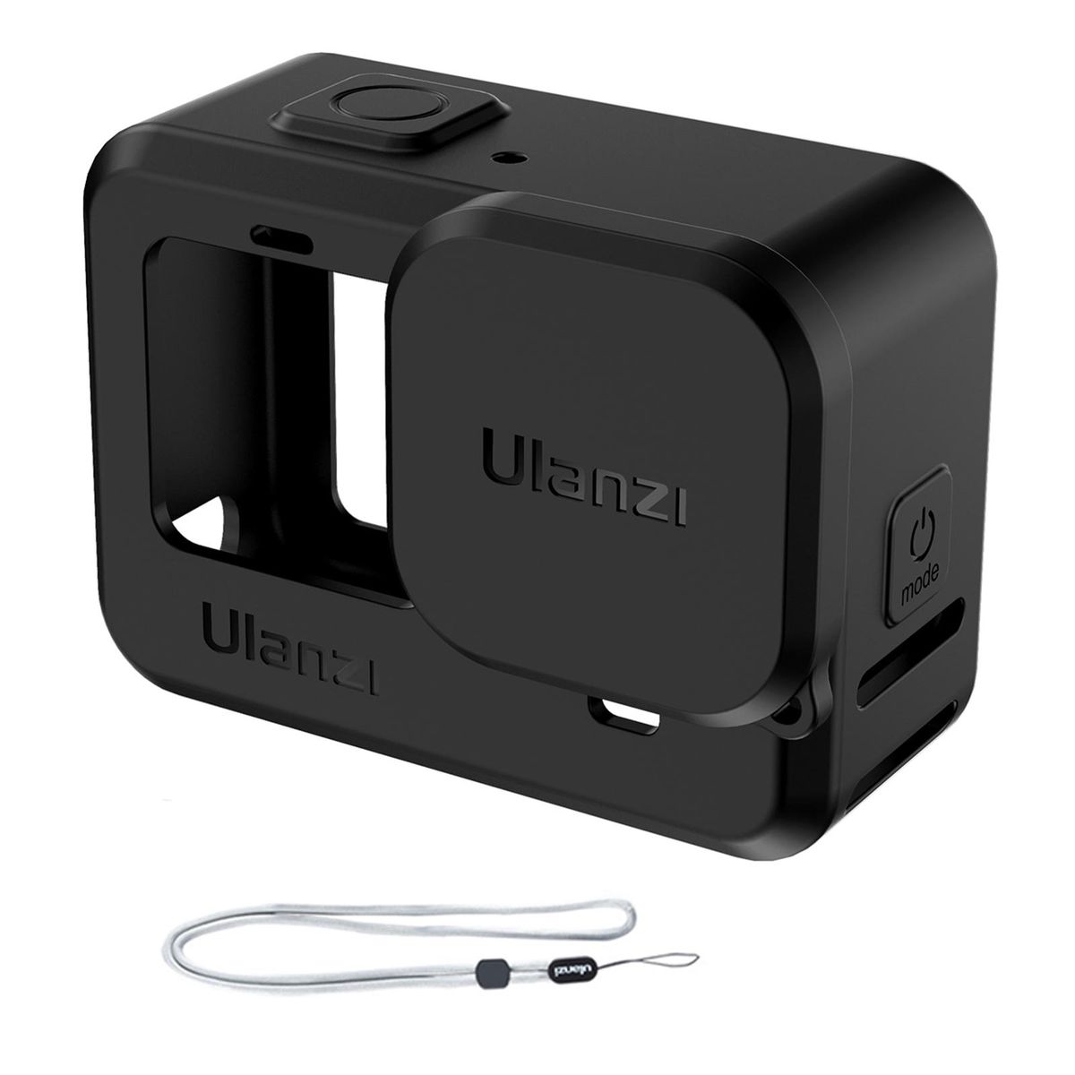 Ulanzi G9-1 Action Camera Protective Case Soft Silicone Rubber Sports Camera Housing with Lanyard Protection Accessories Replacement for GoPro Hero 10/9 Black