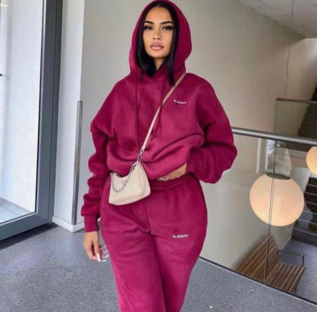 Unisex Hoodie And Joggers Up & Down Wine