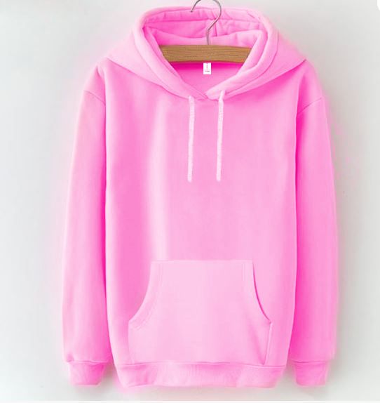 Women's Long Sleeve Hoodie- Pink