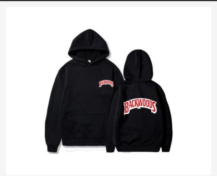 Backwoods Printed Hoodie Black