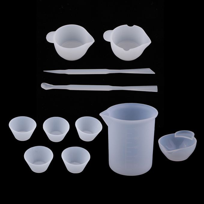 11xset Reusable Mixing Measuring Cups Stirrer Epoxy Resin Jewelry Diy