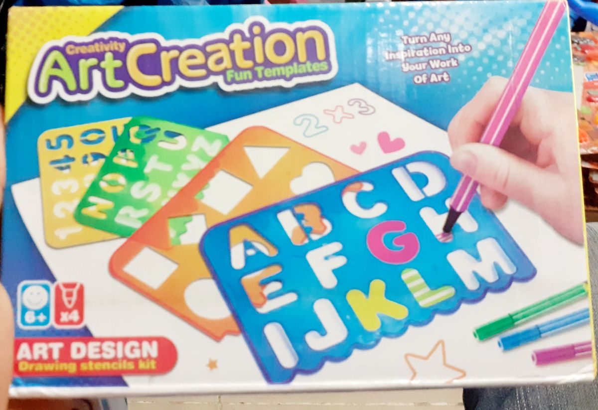 Stencil Large Size Alphabet, Numeric, And Symbols - Reusable Plastic Kit