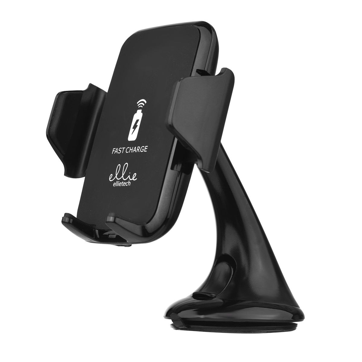 ellietech CS201 Wireless Car Charger Phone Holder 2 in 1 Fast Charging Vehicle Mount Charger Rotatable Design Plug & Play for Smartsphones