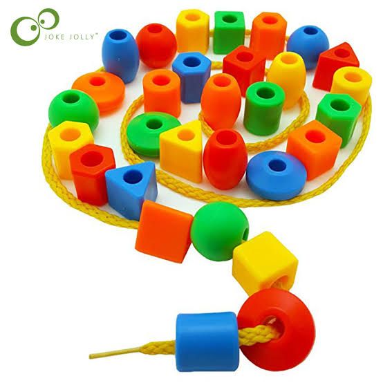 Plastic Threading Beads For Children 3+