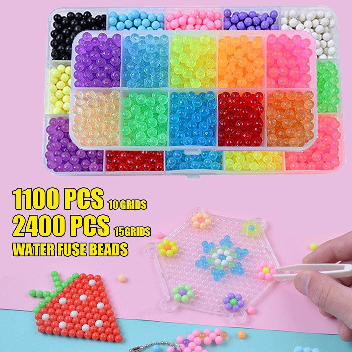 2400Pcs Diy Handmade Boy Girl Toy Magic Water Mist Magic Beads Water Sticky Beads Spell Bean Bean Magic Beads 10 Squares Of Candy Magic Beads