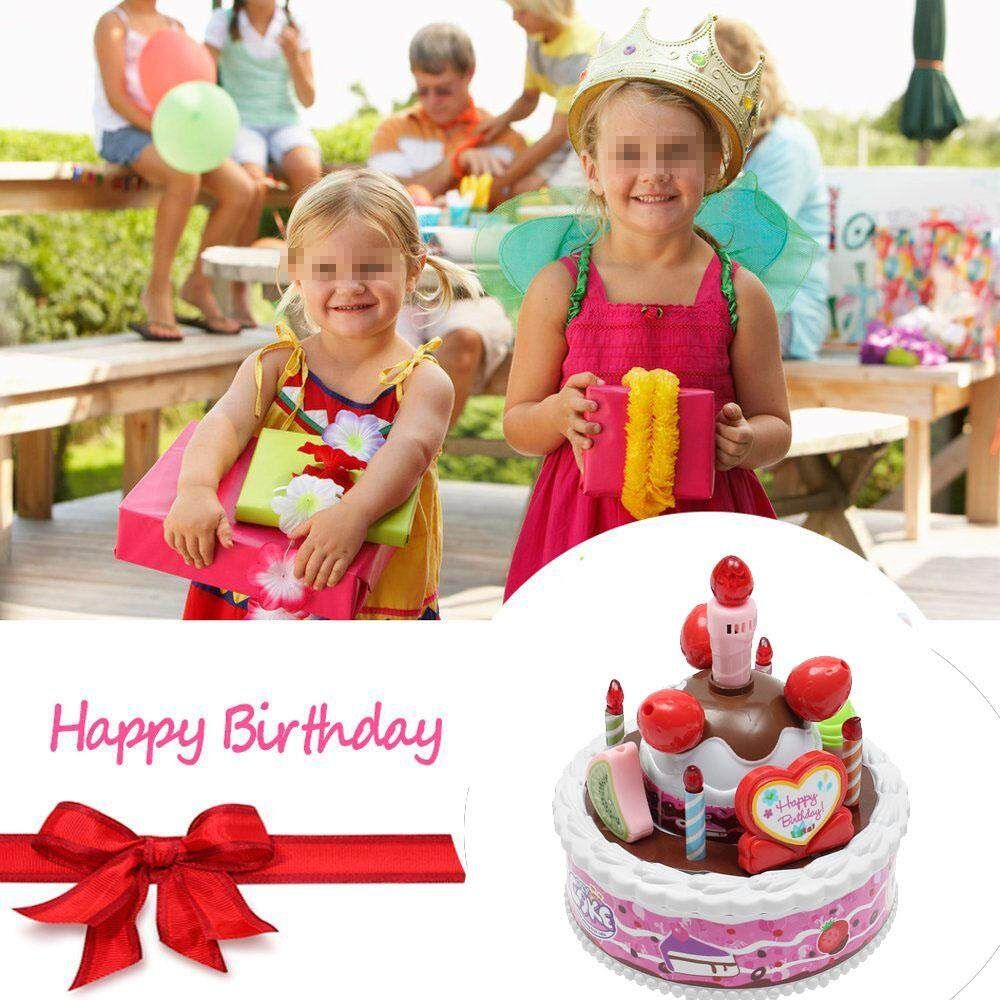 Electric Kid Birthday Music Cake Toy Can Be Blown Out