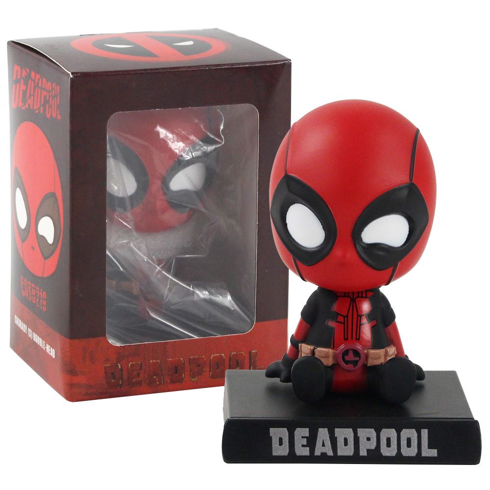 12cm Bobble Head Figure Jack Spiderman Hulk Stitch Captain