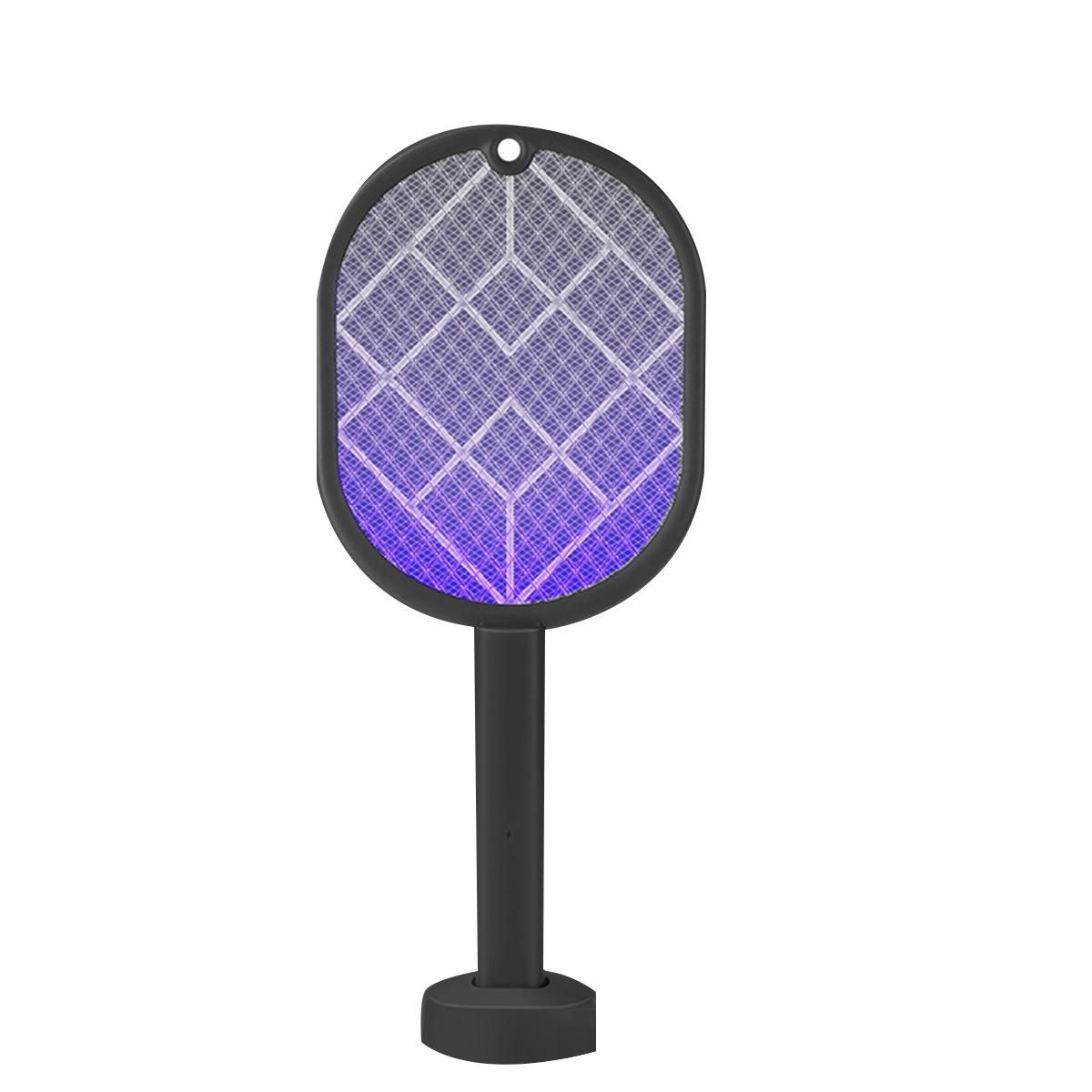 Swatter Powerful USB Rechargeable Fly Trap Zapper  Killing Purple Lamp Sleep Tool Dark Grey