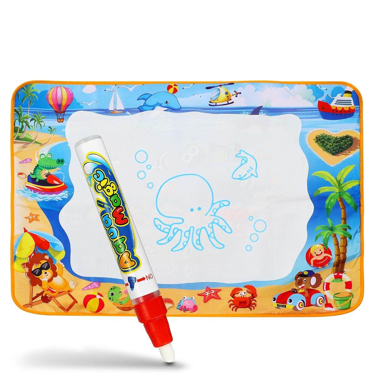 Writing Mat Board Kids Toy Aqua Water Pen Drawing Pad Toddler Children UK -86*57cm 100*70cm