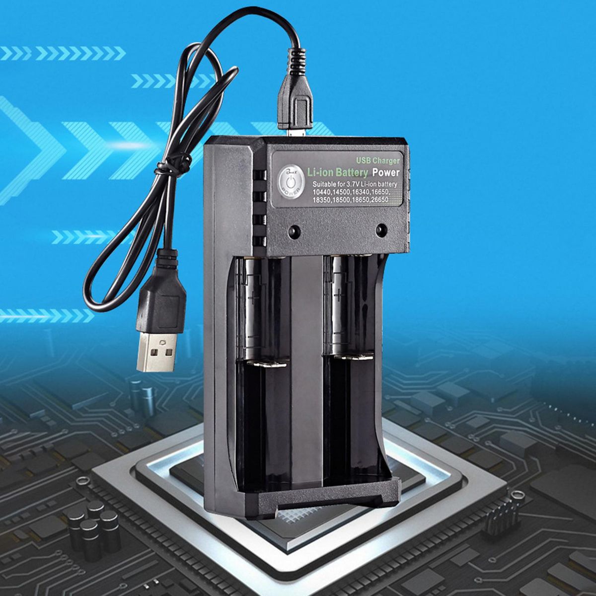 3.7V 18650 Li-Ion Batteries USB Charger 3.7 Volts For