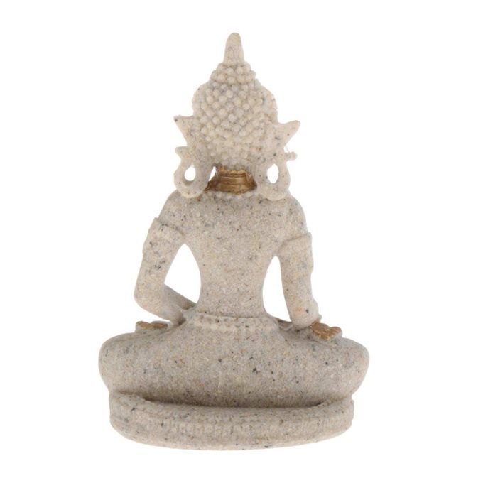Sitting Meditating Buddha Statue Sculpt Home Ornament Feng Shui