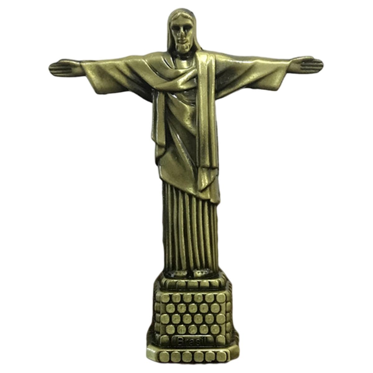 Jesus Figure Christian Model Art Religious Sculpture Gift Green Bronze