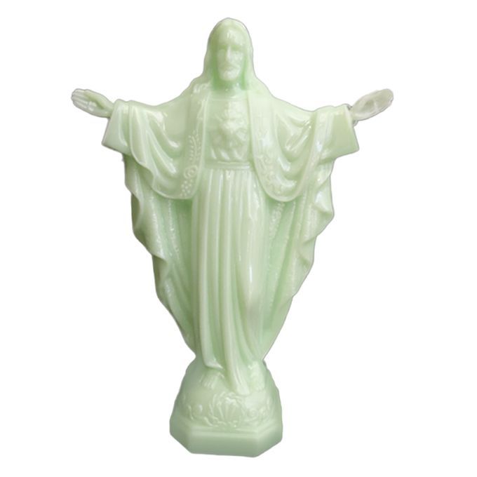 Eternal Light Jesus Statue PVC Figurine Ornament For Spiritual Church
