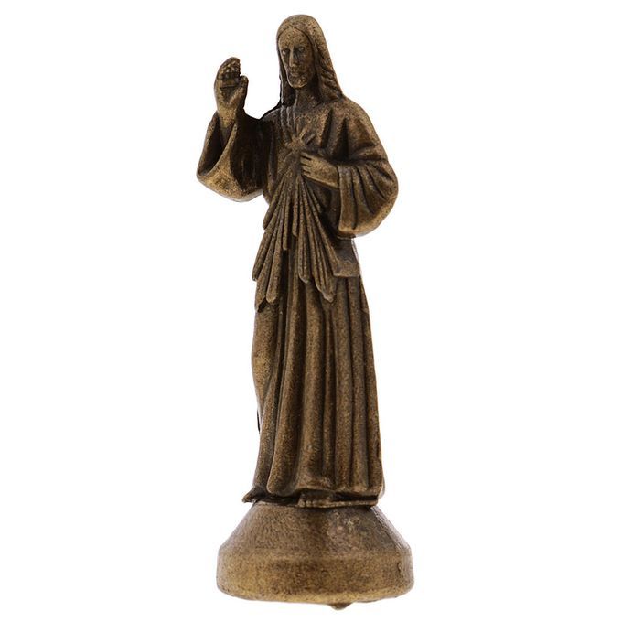 Divine Mercy Jesus Christ Statue Catholic Collectables Gift Bronze 7cm