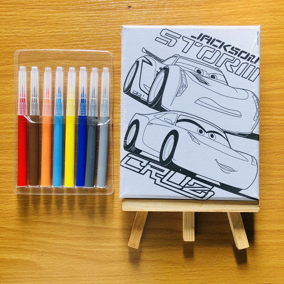Cars3 Brush Marker Art Painting Easel For Kids