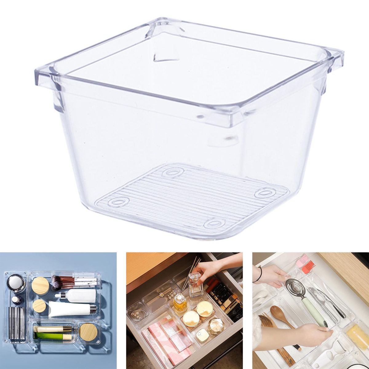 Clear Drawer Organizer Desk Portable Vanity Trays Torage S