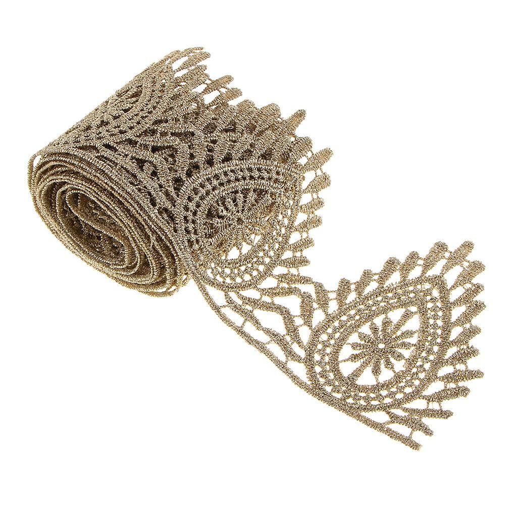 1 Yard DIY Embroidered Lace Trimming Fringe Decorative 6.5cm
