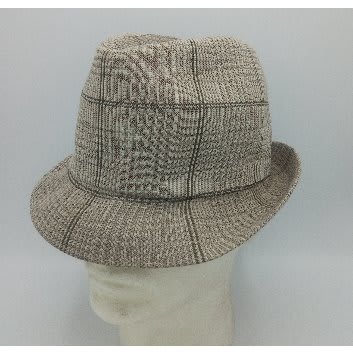 Check Hat-Cream