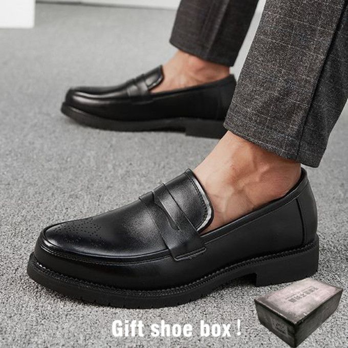 Mens Oxfords Shoes Formal Business Office Loafers-Black